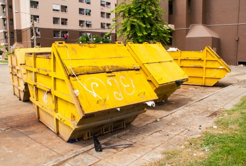 Front view of a house clearance team beginning a clearance job